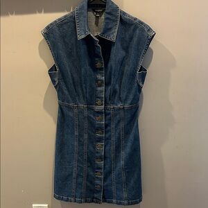 Banana Republic Blue Denim Button-Up Mini Dress